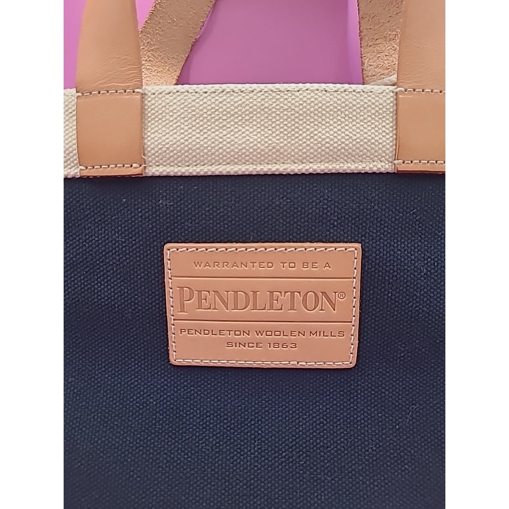 Pendleton Sweet Water Cotton Tote Southwestern Bag Leather Handle NWT $160 MSRP - Picture 2 of 10